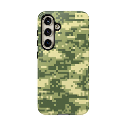 Olive Pixel Camo Tough Phone Case