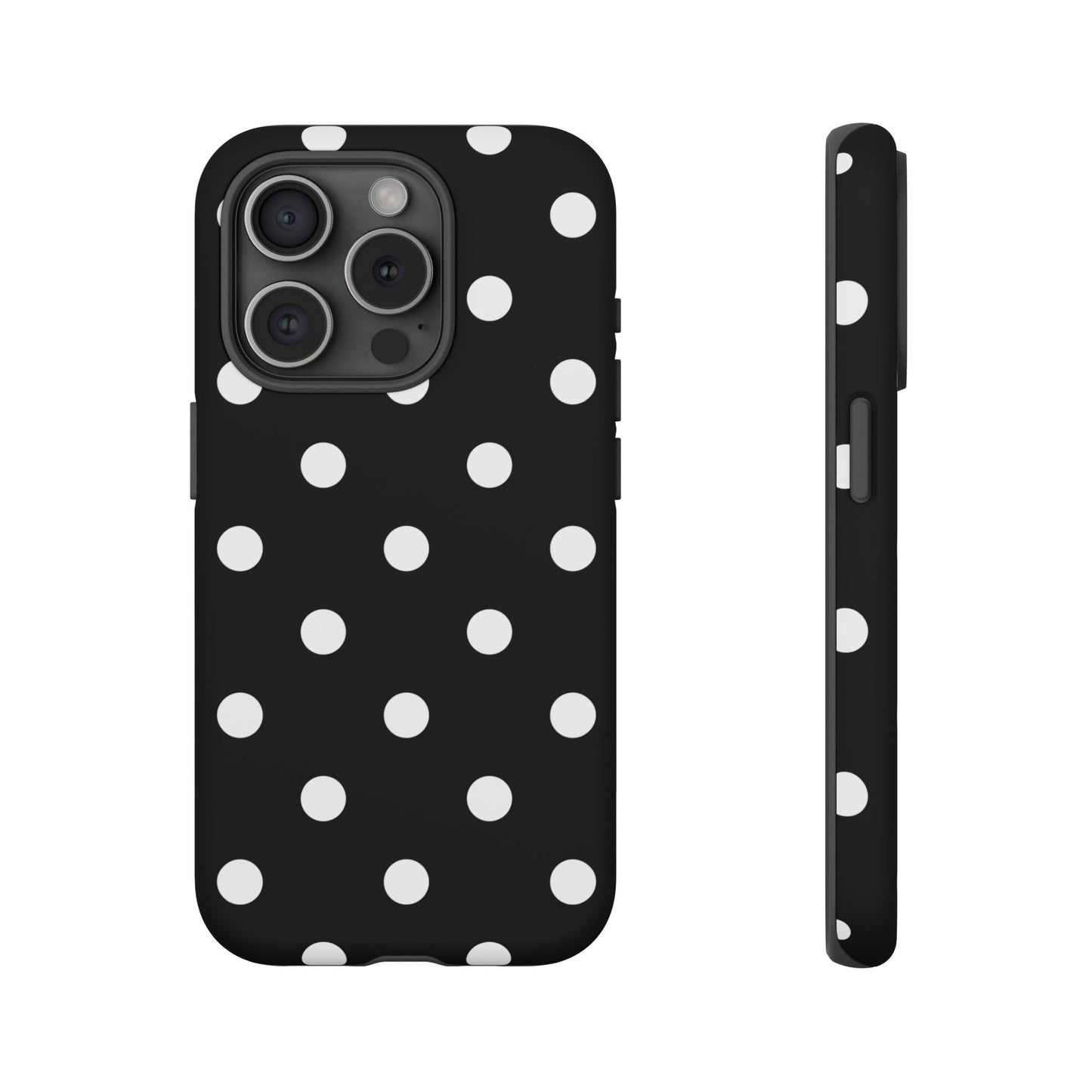 Black Polka Dot Tough Phone Case