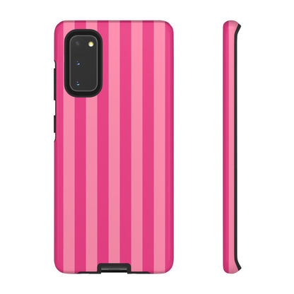Pink Candy Stripe Tough Phone Case