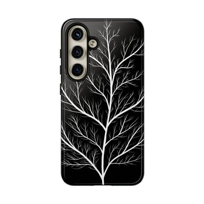 White Tree Silhouette Tough Phone Case