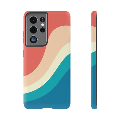 Retro Sunset Wave Tough Phone Case