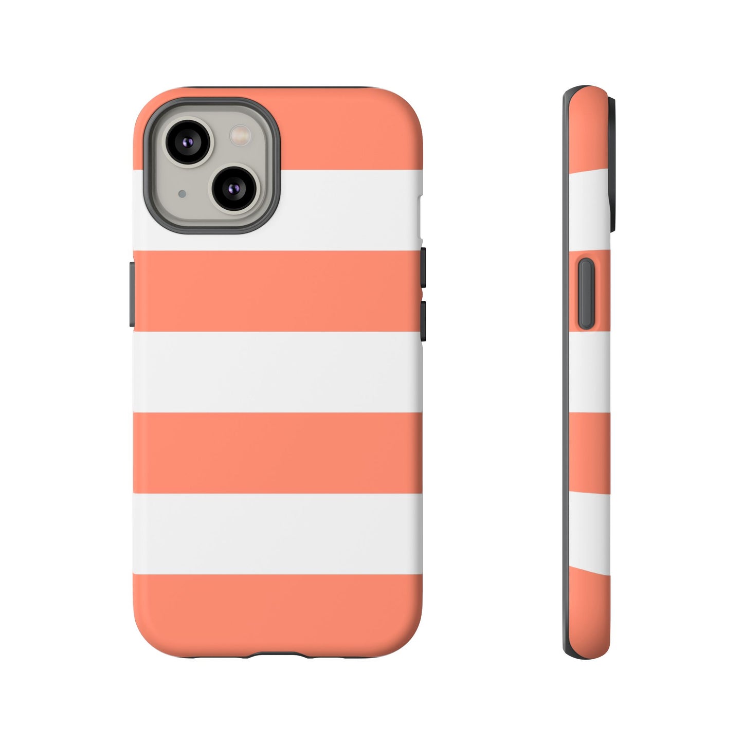 Coral Cabana Stripe Tough Phone Case