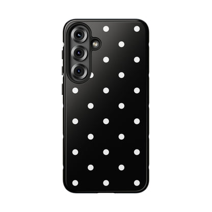 Black Polka Dot Tough Phone Case