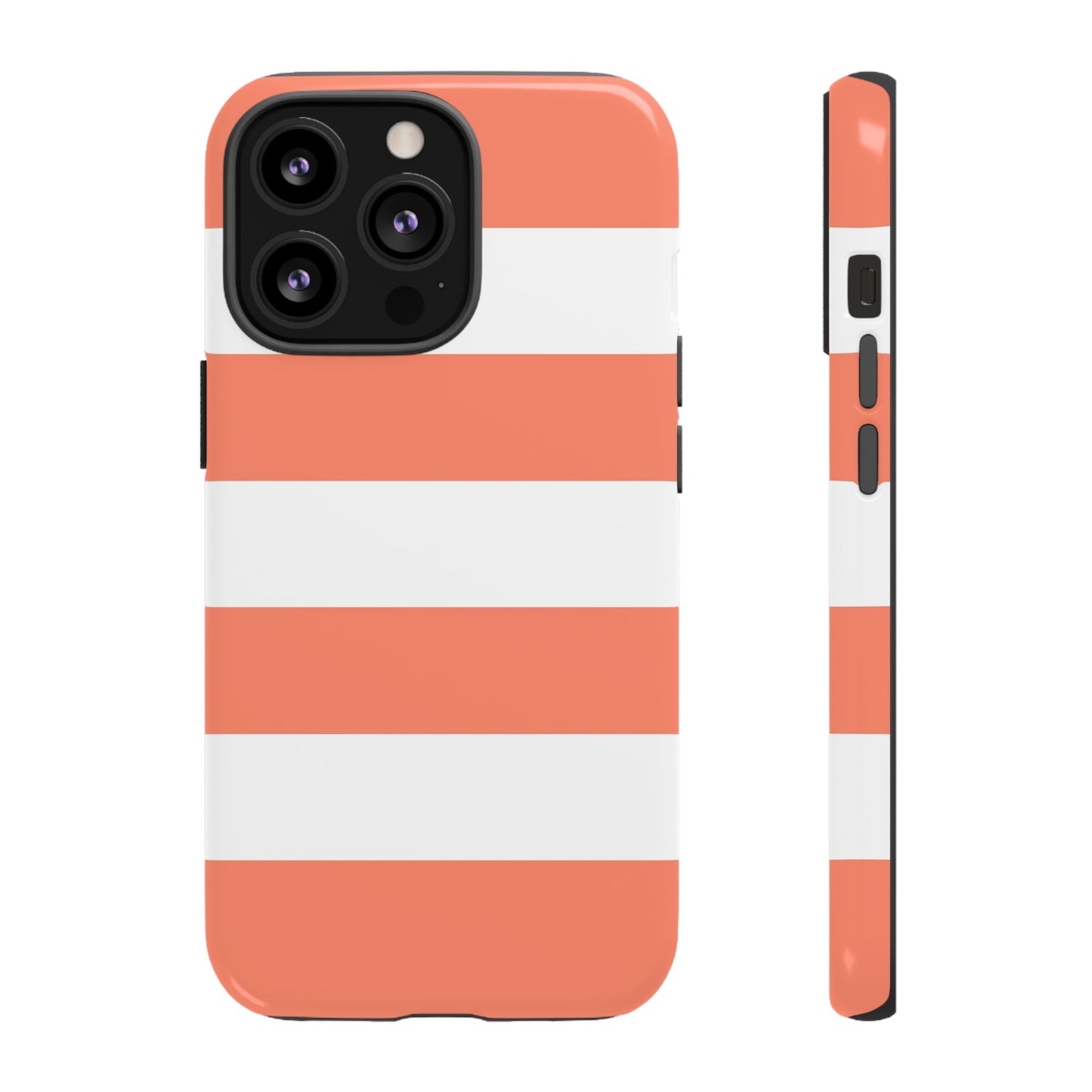 Coral Cabana Stripe Tough Phone Case