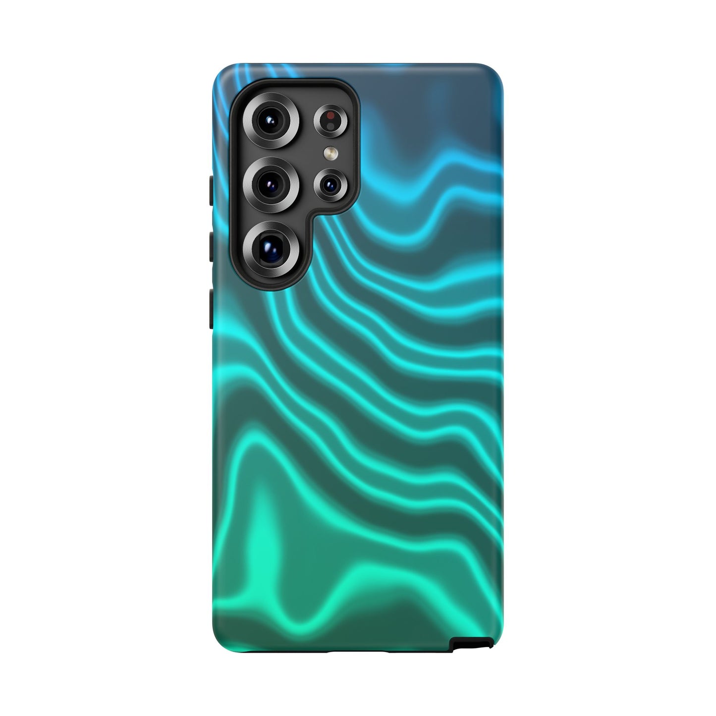 Teal Glow Wave Tough Phone Case