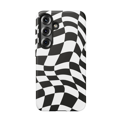 Warped Checker Tough Phone Case