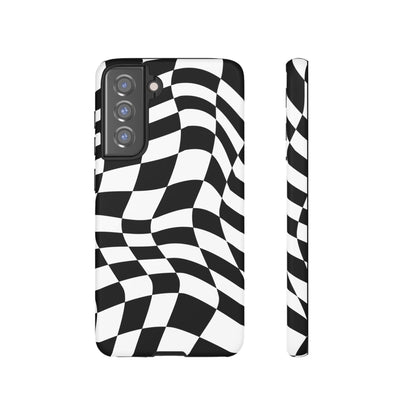Warped Checker Tough Phone Case