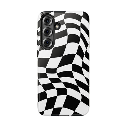 Warped Checker Tough Phone Case