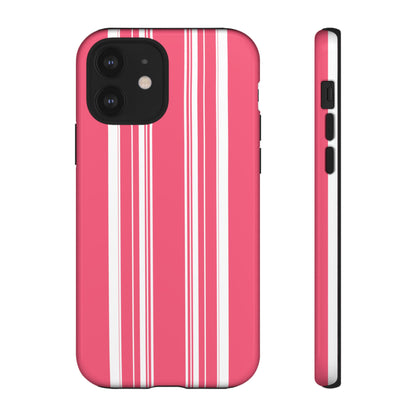 Pink Prep Stripe Tough Phone Case