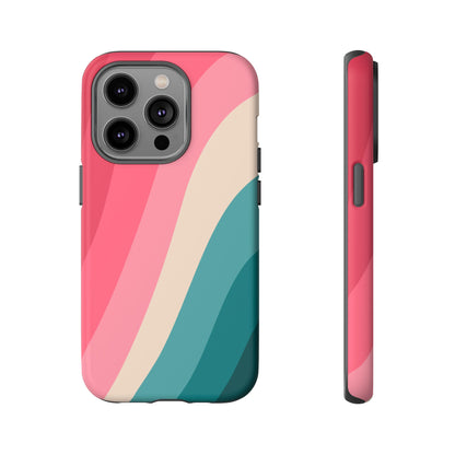 Blush Teal Wave Tough Phone Case