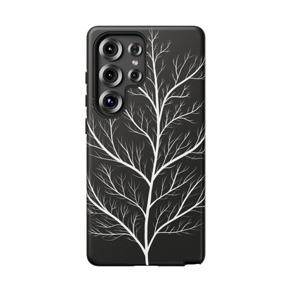 White Tree Silhouette Tough Phone Case
