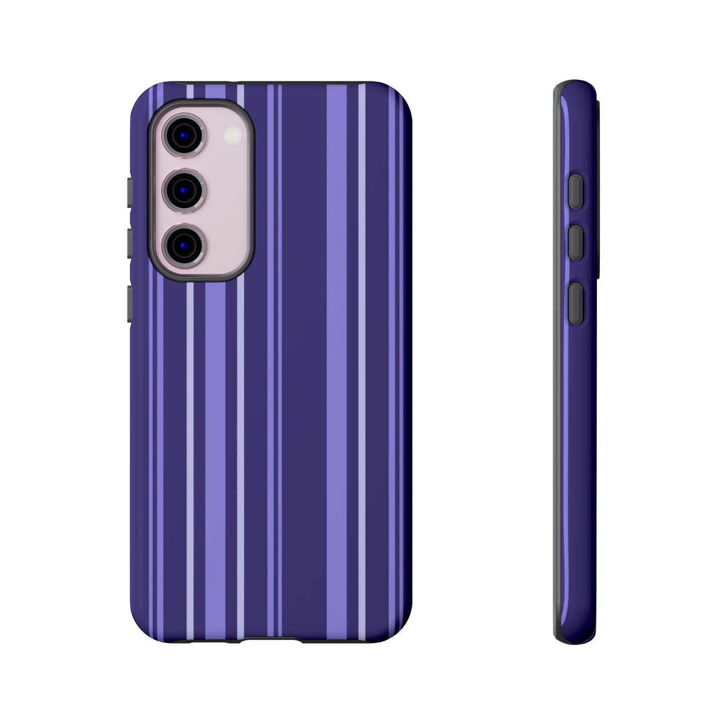 Berry Violet Stripe Tough Phone Case