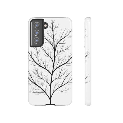 Black Branch Tree Tough Phone Case