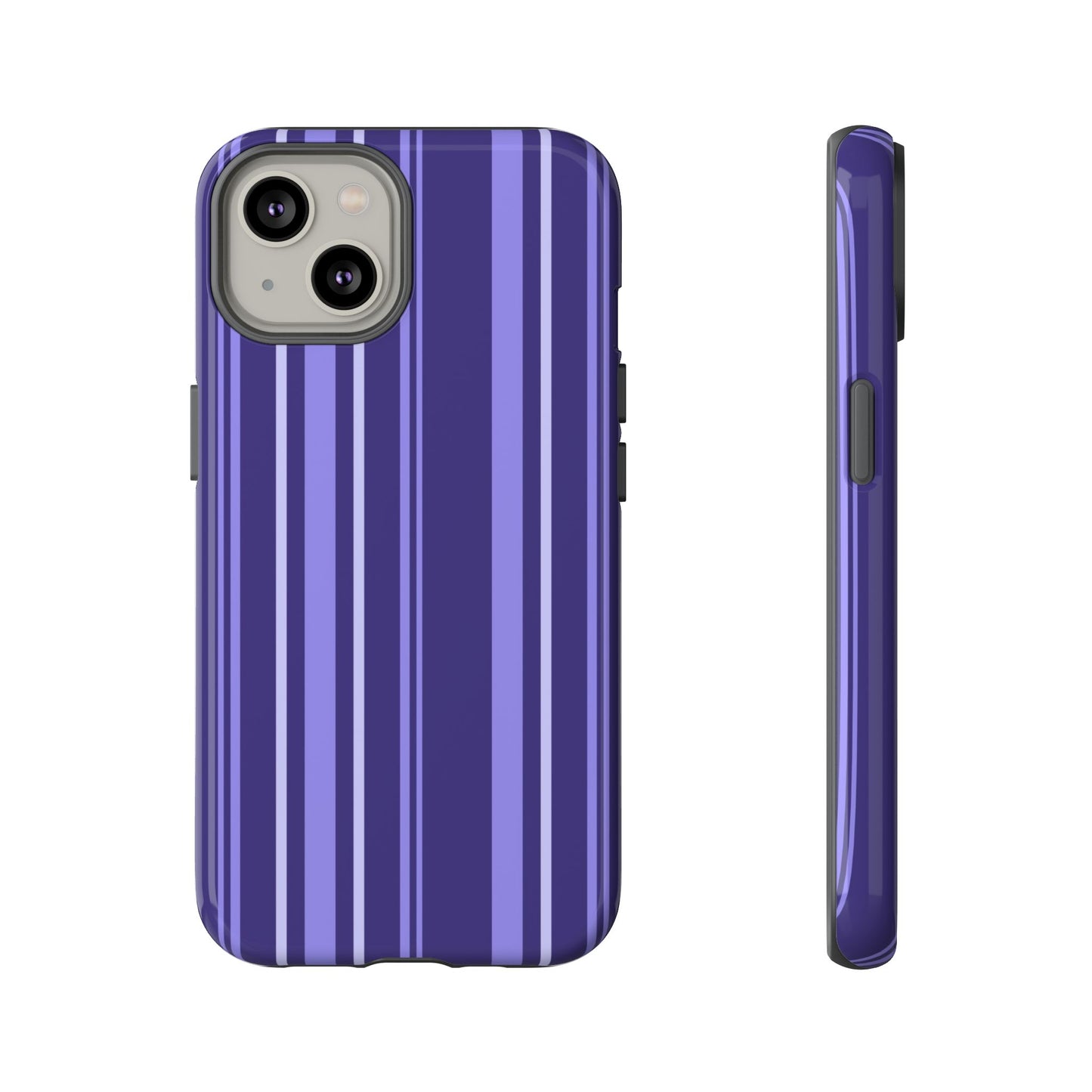 Berry Violet Stripe Tough Phone Case