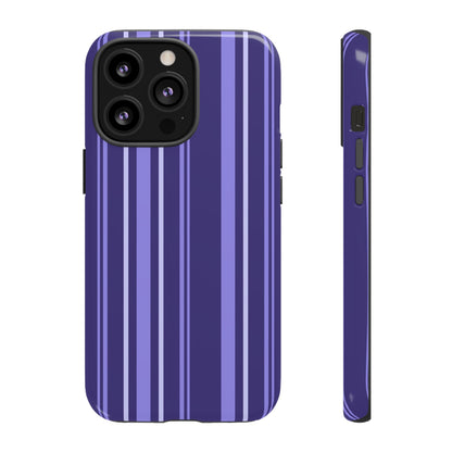 Berry Violet Stripe Tough Phone Case