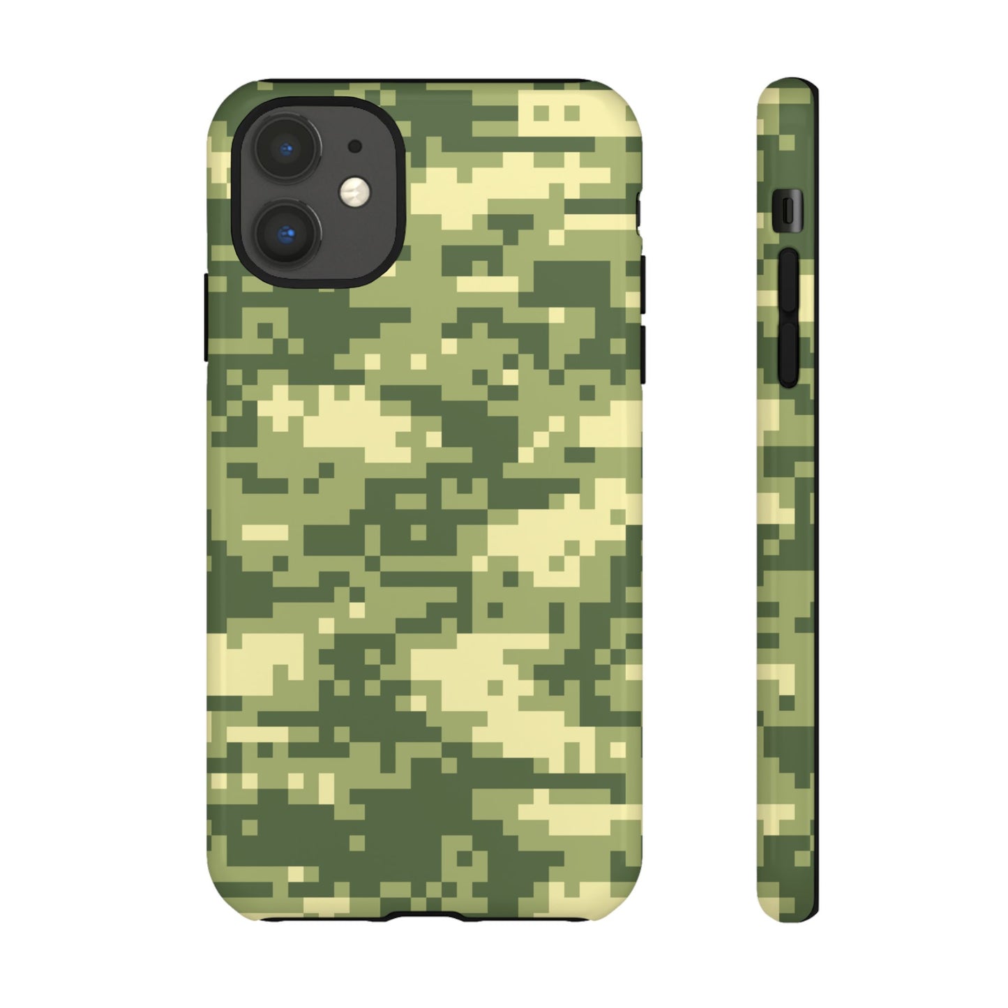 Olive Pixel Camo Tough Phone Case