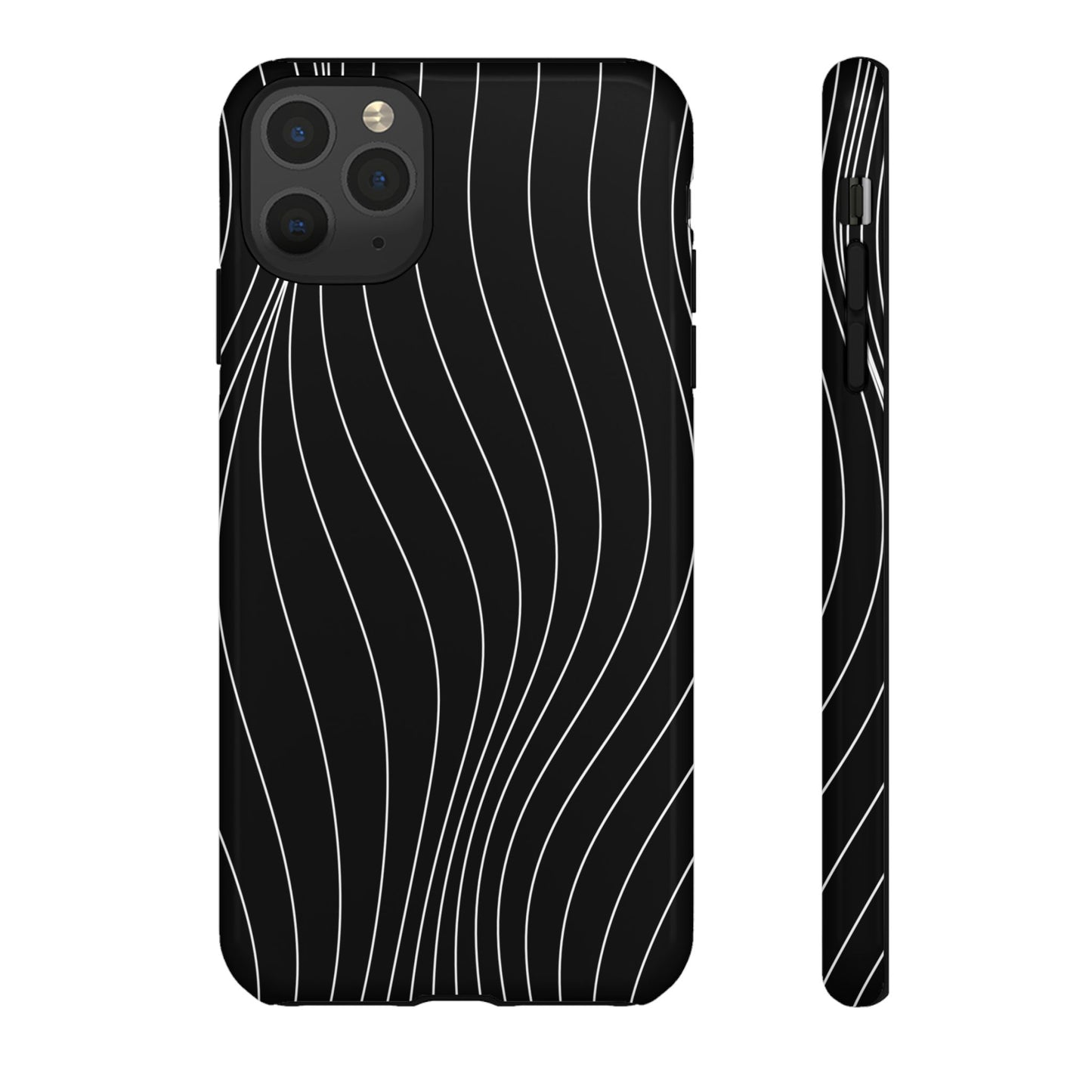 Black Wave Line Tough Phone Case