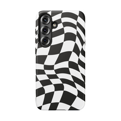 Warped Checker Tough Phone Case