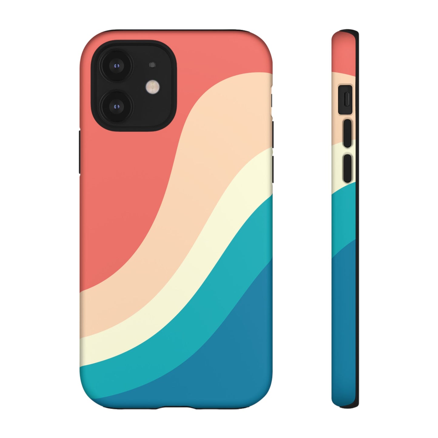 Retro Sunset Wave Tough Phone Case