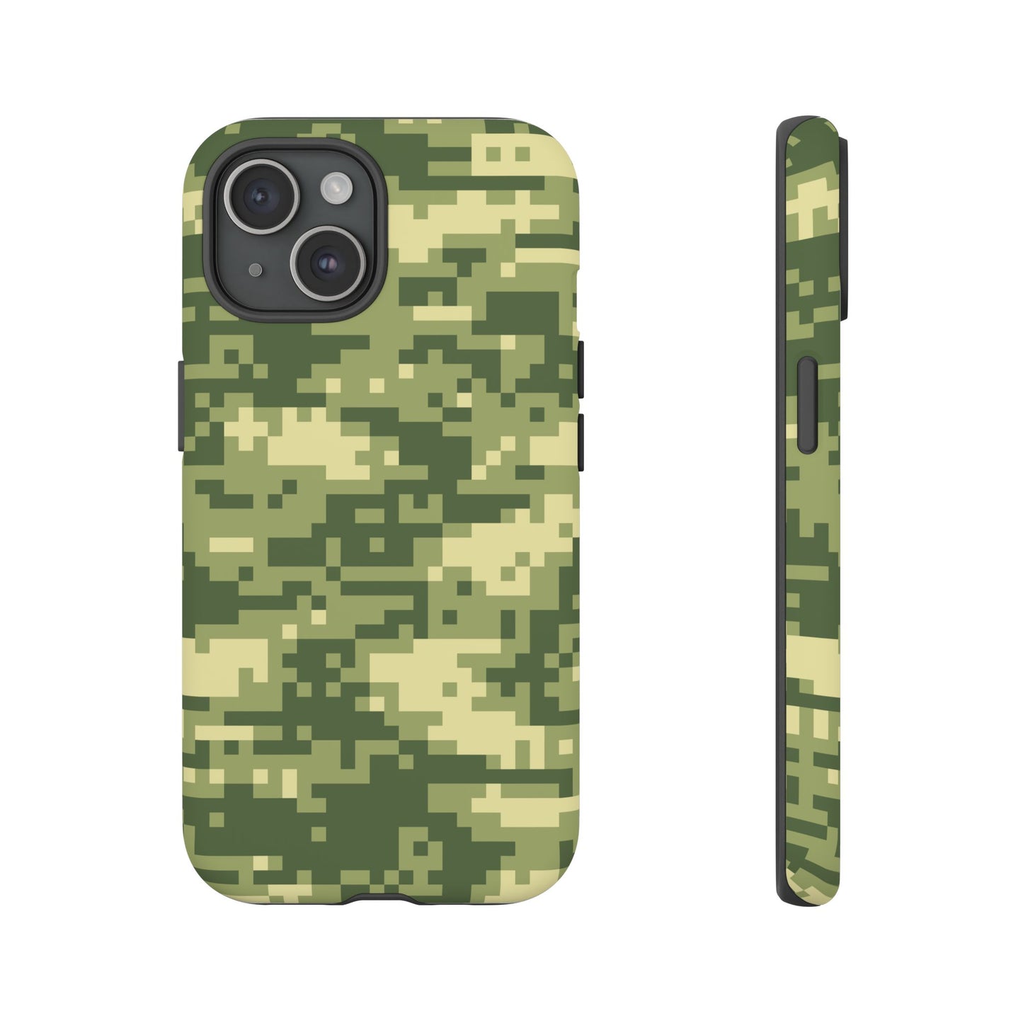 Olive Pixel Camo Tough Phone Case