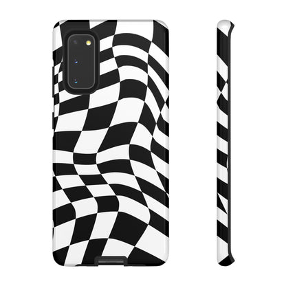 Warped Checker Tough Phone Case