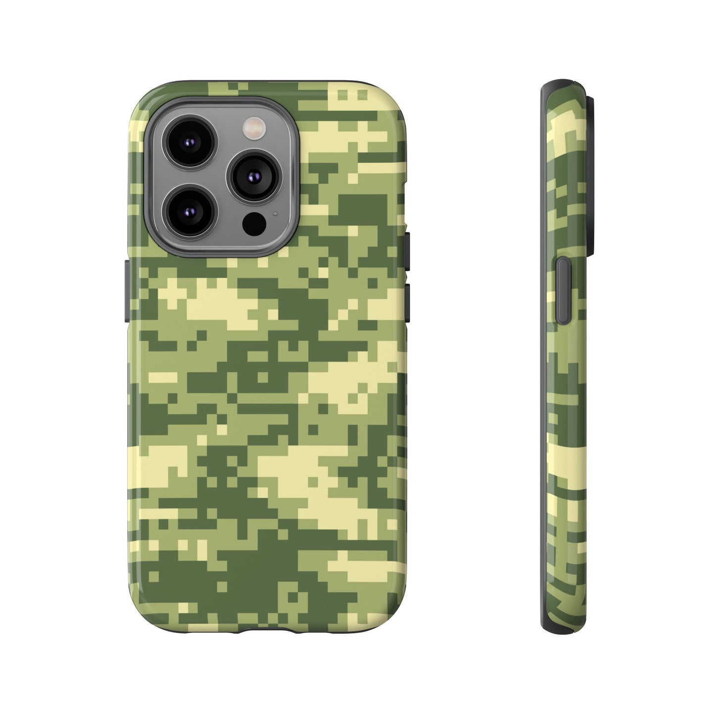 Olive Pixel Camo Tough Phone Case