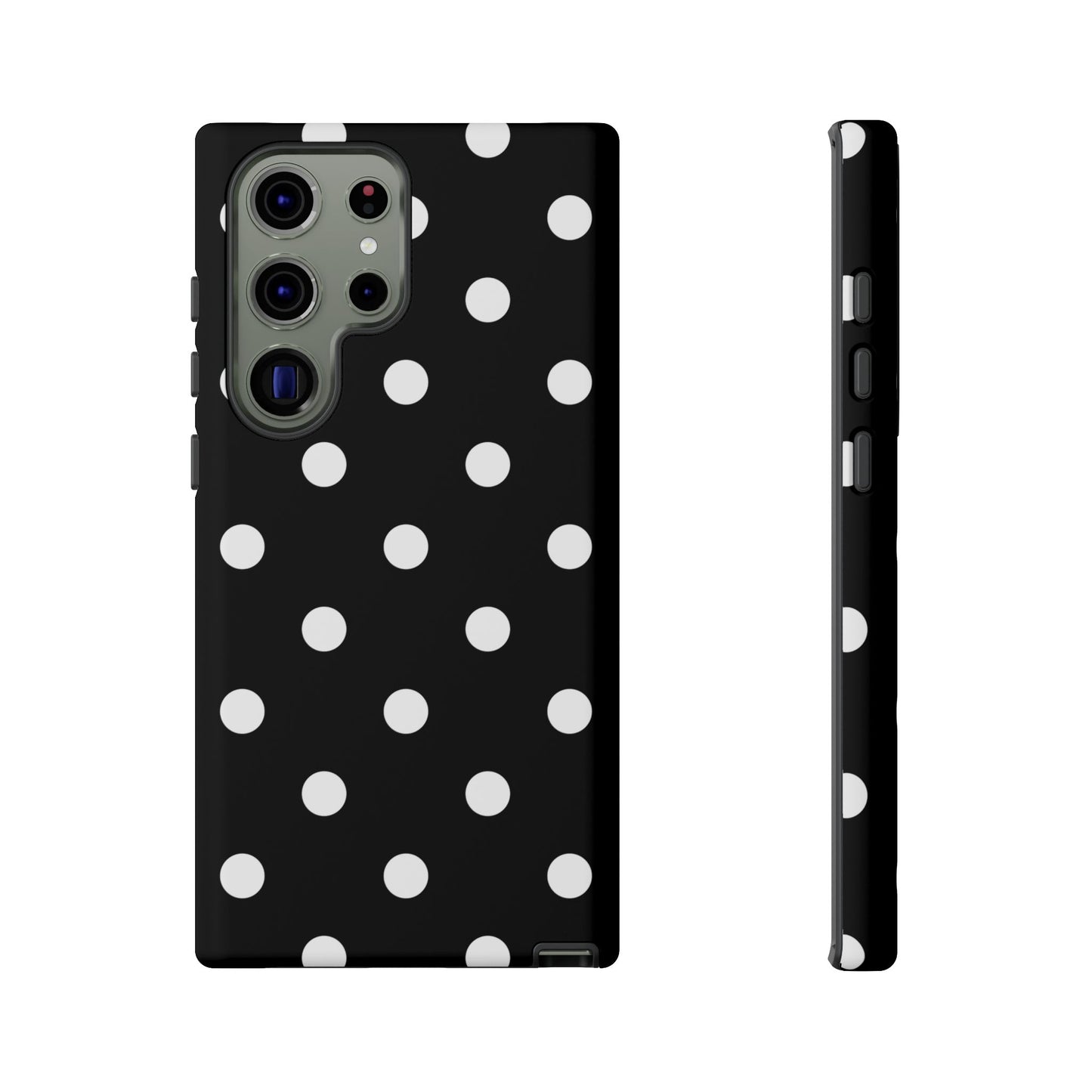 Black Polka Dot Tough Phone Case
