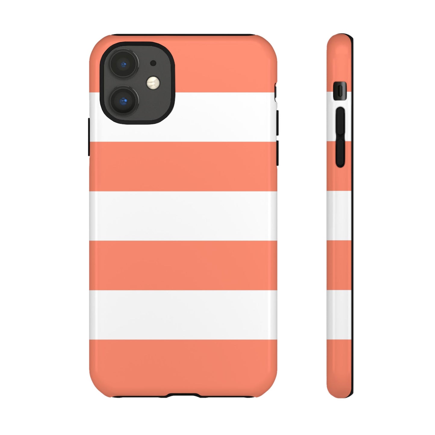 Coral Cabana Stripe Tough Phone Case