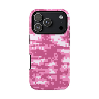 Pink pixel Camo Design Tough Phone Case