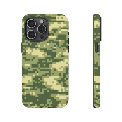 Olive Pixel Camo Tough Phone Case