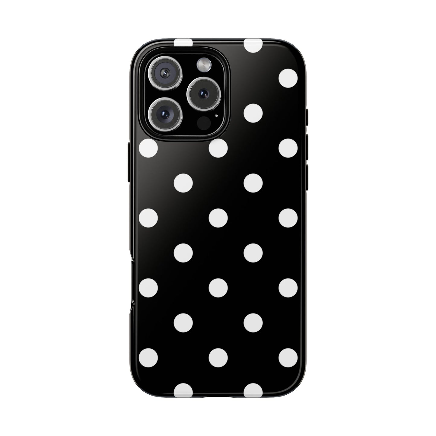 Black Polka Dot Tough Phone Case