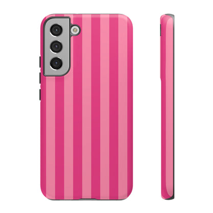Pink Candy Stripe Tough Phone Case