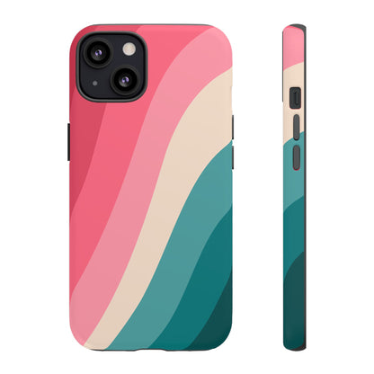 Blush Teal Wave Tough Phone Case