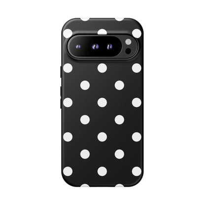 Black Polka Dot Tough Phone Case