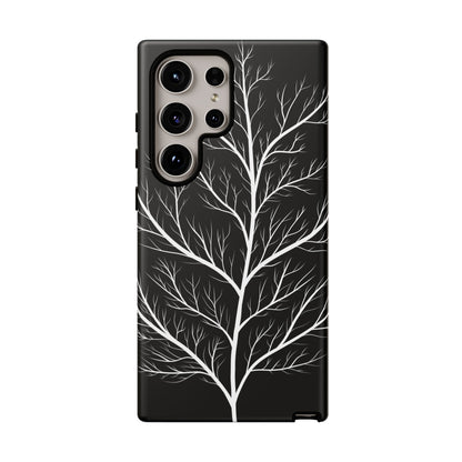 White Tree Silhouette Tough Phone Case