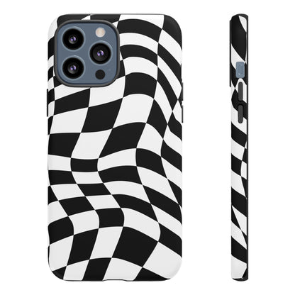 Warped Checker Tough Phone Case