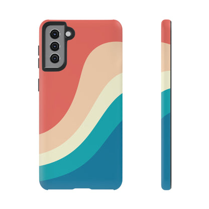 Retro Sunset Wave Tough Phone Case