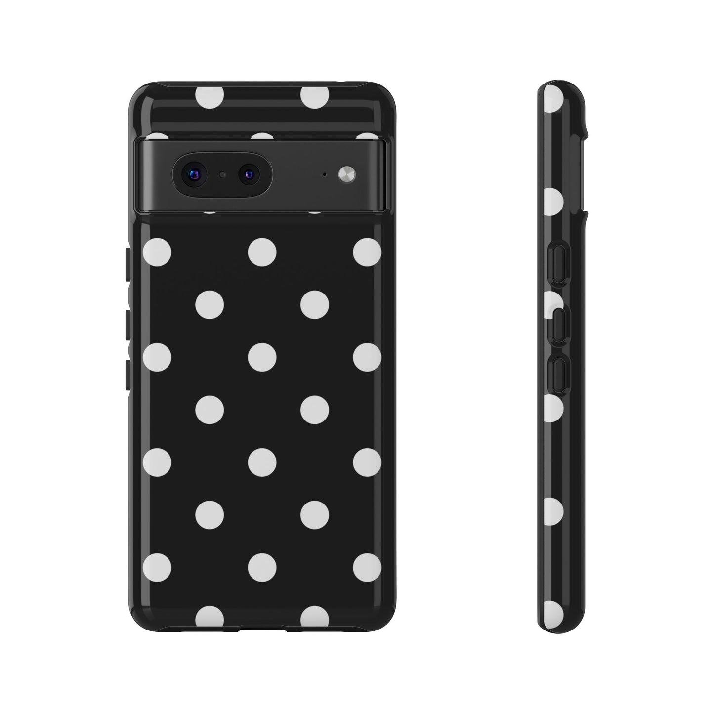 Black Polka Dot Tough Phone Case