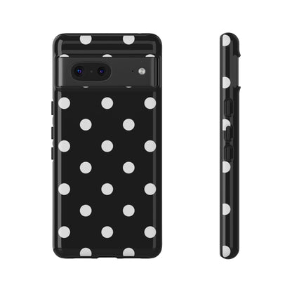 Black Polka Dot Tough Phone Case