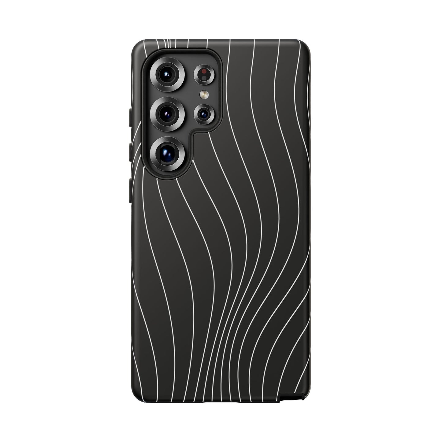 Black Wave Line Tough Phone Case