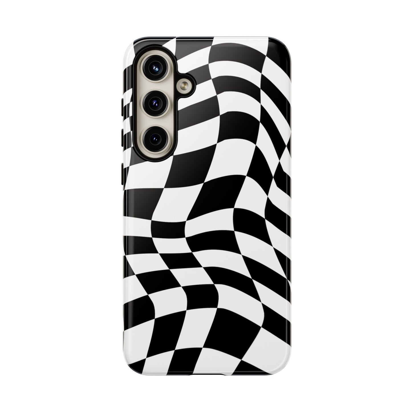 Warped Checker Tough Phone Case