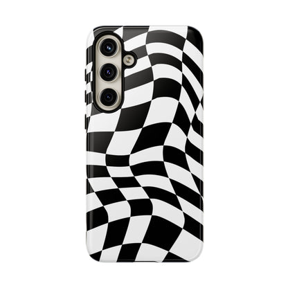 Warped Checker Tough Phone Case