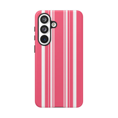 Pink Prep Stripe Tough Phone Case