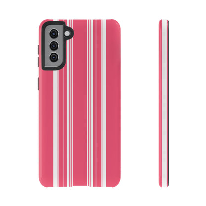 Pink Prep Stripe Tough Phone Case