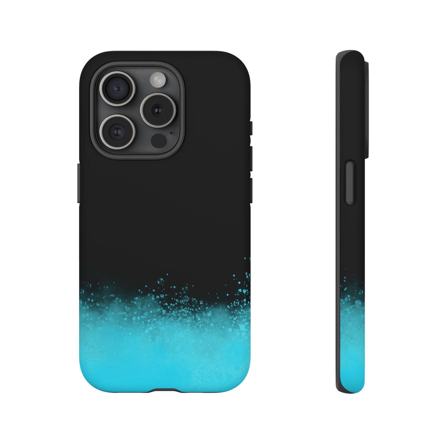Black Aqua Splash Tough Phone Case