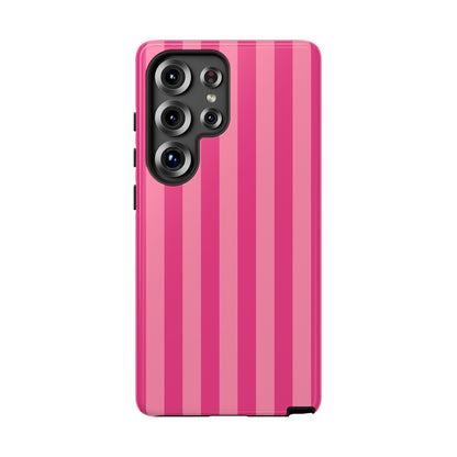 Pink Candy Stripe Tough Phone Case