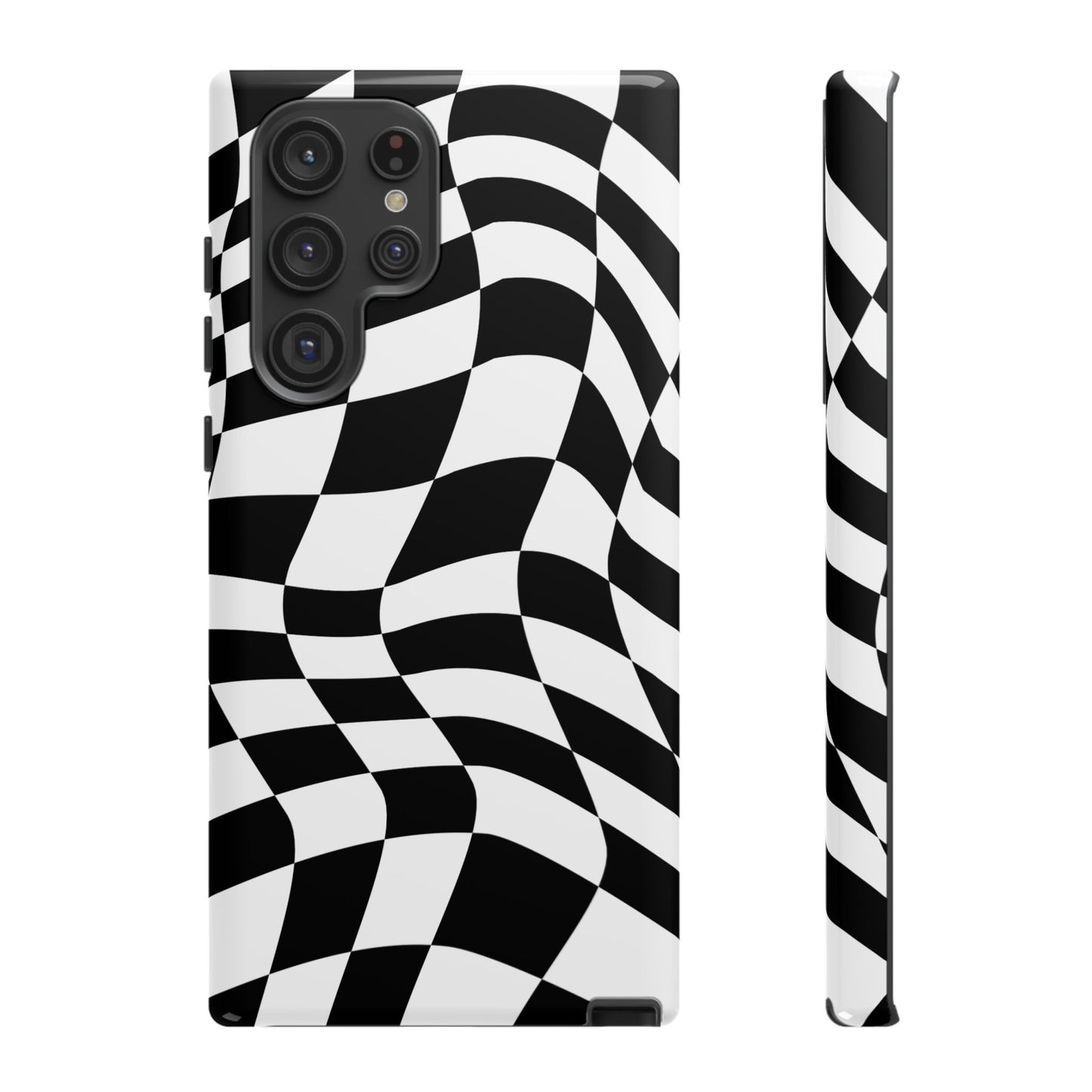 Warped Checker Tough Phone Case