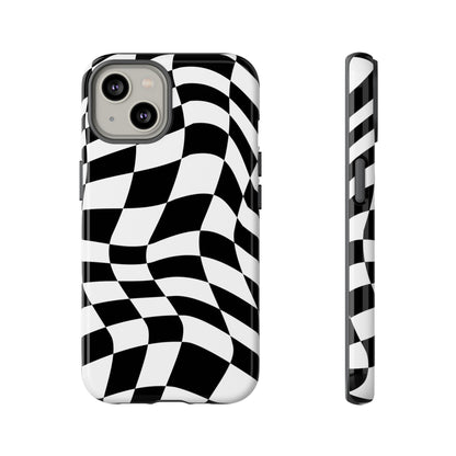 Warped Checker Tough Phone Case
