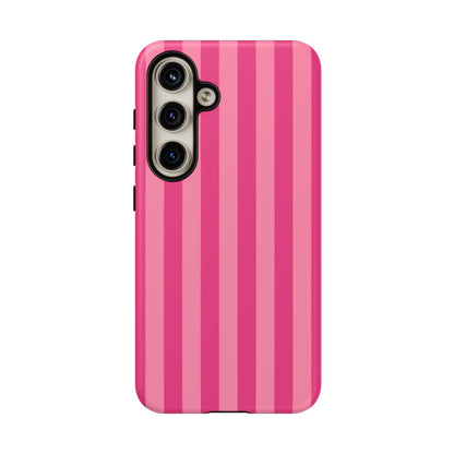 Pink Candy Stripe Tough Phone Case