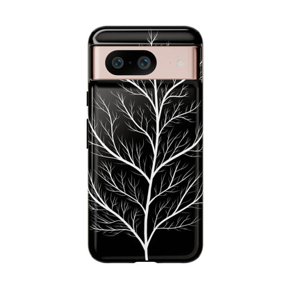 White Tree Silhouette Tough Phone Case